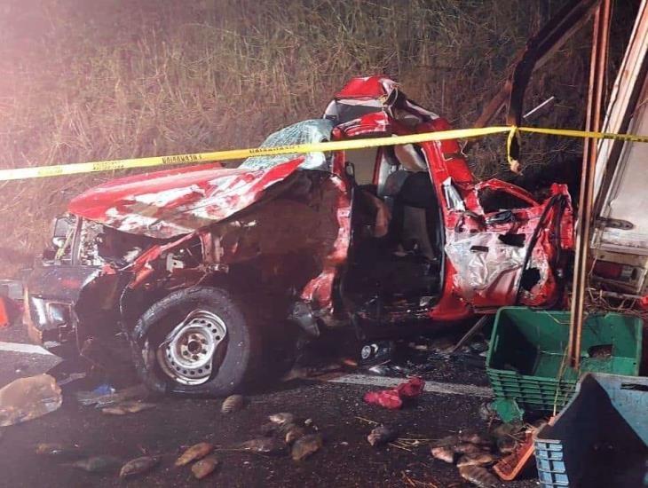 Mortal accidente en la carretera Las Choapas-Ocozocoautla, un menor se encuentra grave