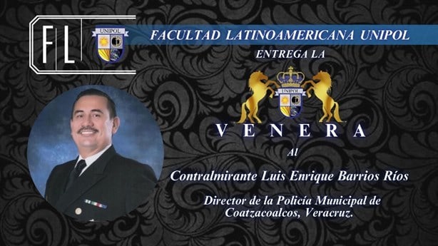 En esto consiste la Presea Venera, reconocimiento entregado al Director de la Policía Municipal de Coatzacoalcos