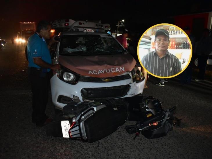 Muere el conocido comerciante "Pucheta" tras choque en Acayucan