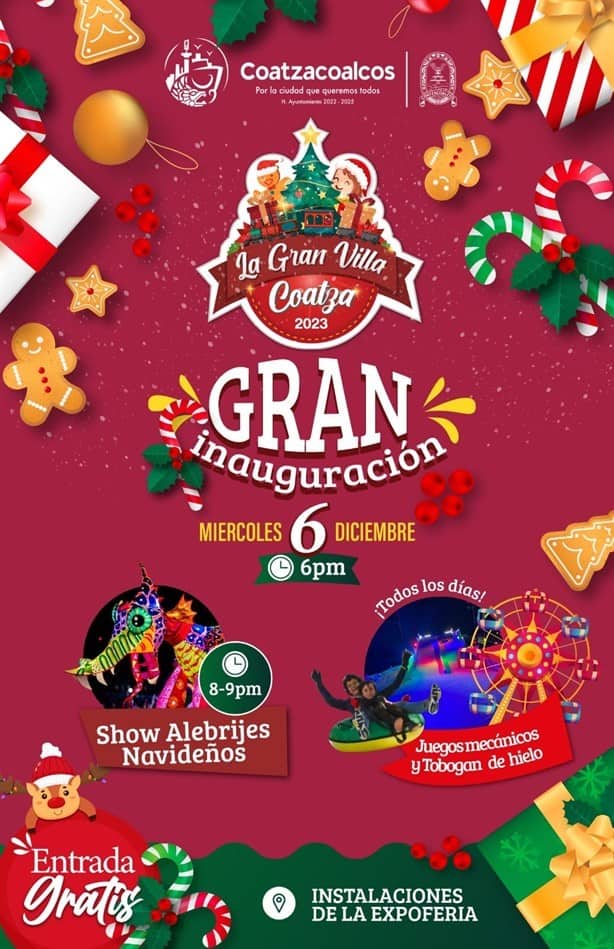 Navidad en Coatzacoalcos: ¡Estas son las sorpresas que te esperan en la inauguración de La Gran Villa!