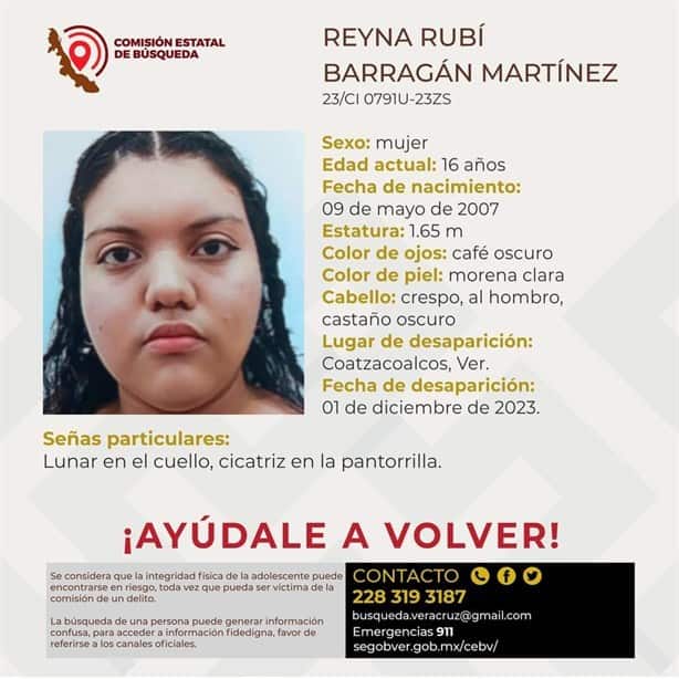 Reyna Rubí Barragán, una semana desaparecida en Coatzacoalcos; Necesito saber si está bien: Madre | VIDEO