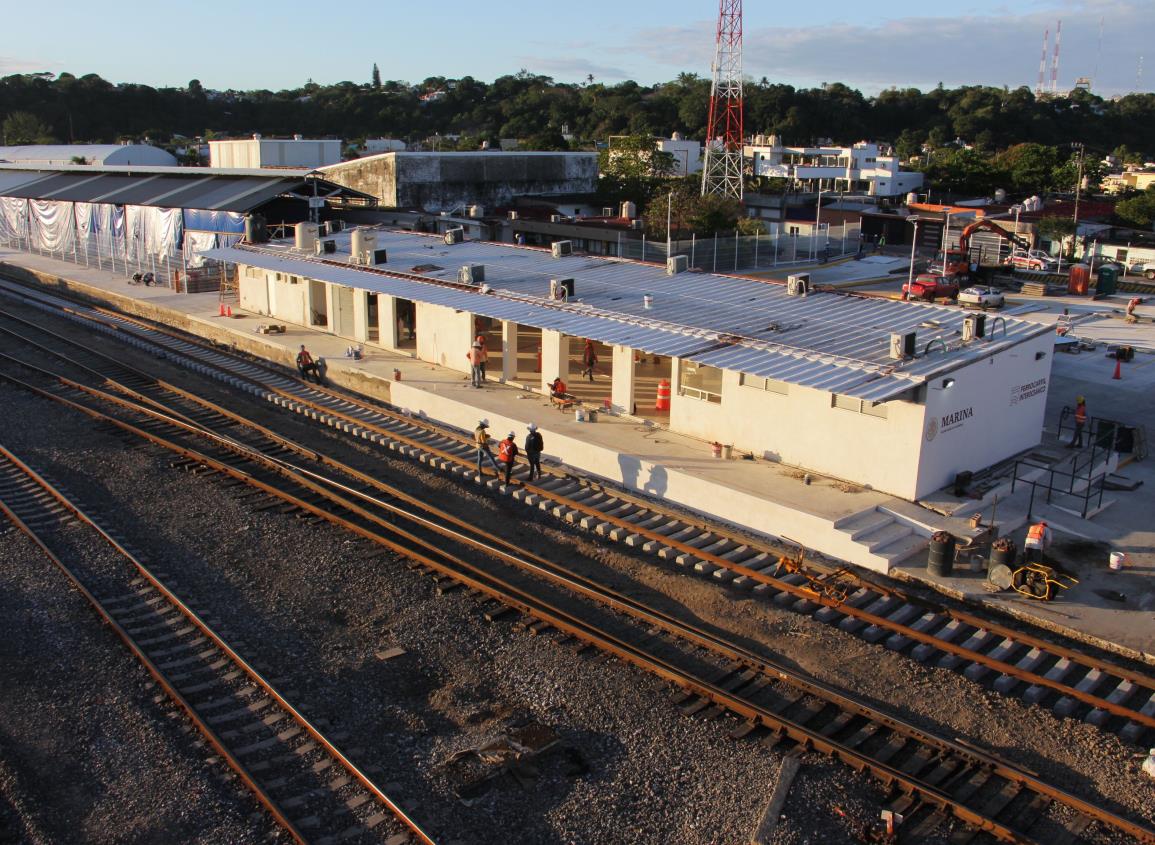 Tren Interoceánico; acondicionan estación temporal en Coatzacoalcos ¿dónde se ubica?