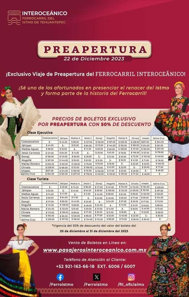 Revelan precios del Tren Interoceánico para viajar entre Coatzacoalcos y Salina Cruz ¡increíbles descuentos!