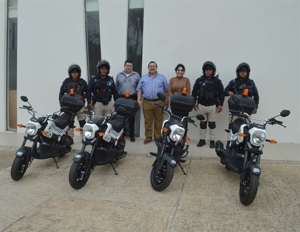 Entregan más motopatrullas a la Policía Municipal de Coatzacoalcos; reforzarán la seguridad