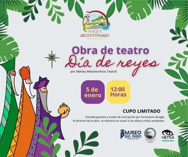 Parque Bicentenario Coatzacoalcos: estas actividades preparan para el Día de Reyes
