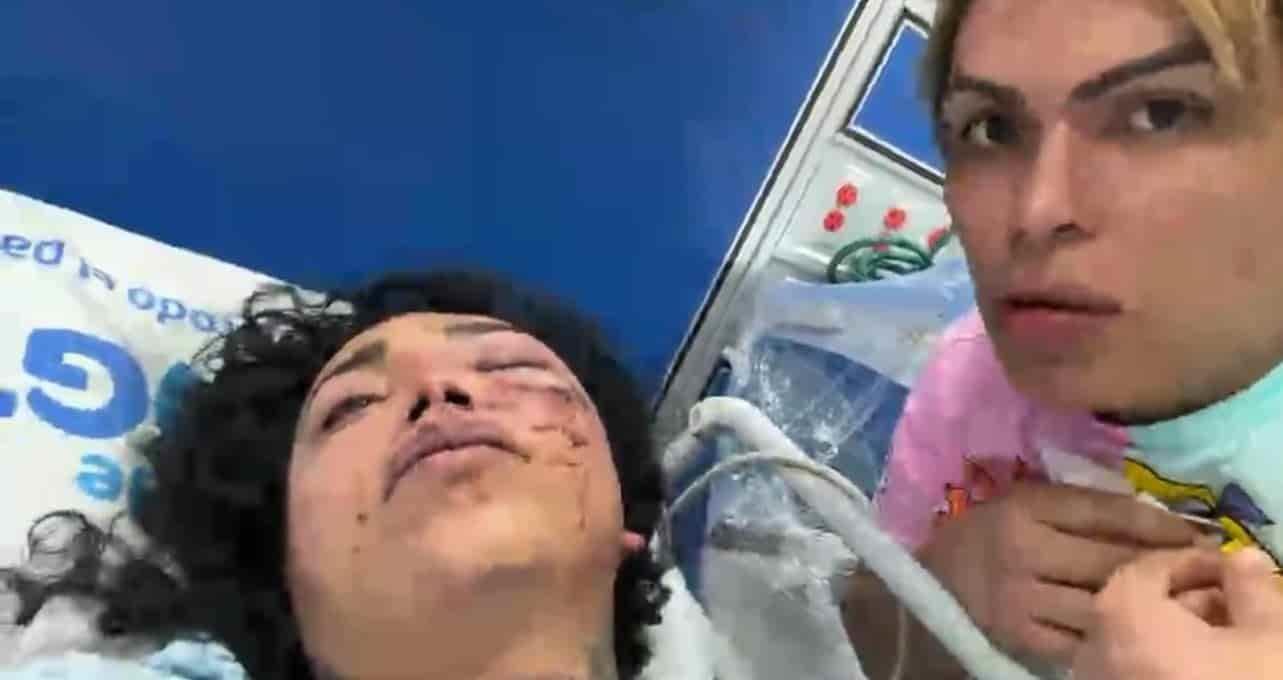 Paolita Suarez de Las Perdidas en el hospital tras ser agredida por su novio