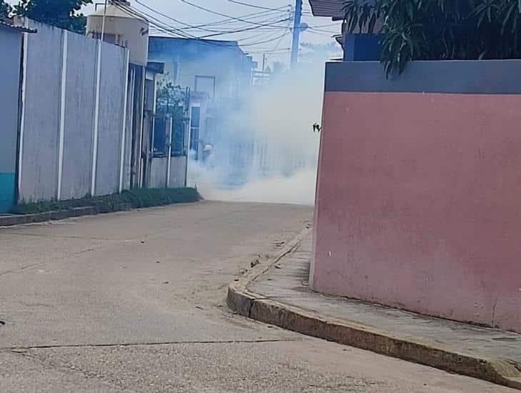 Fumigan colonias en Villa Cuichapa tras casos de dengue hemorrágico