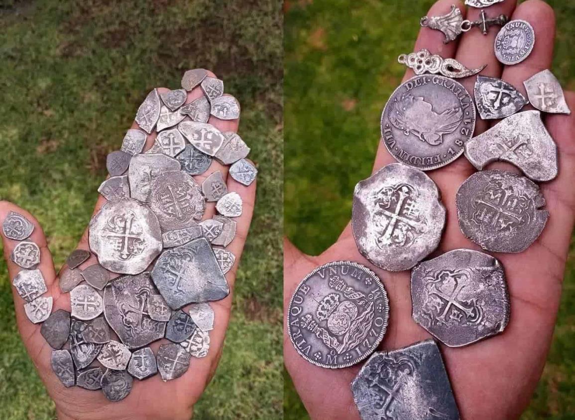 ¿Buscaban agua y encontraron oro?; descubren históricas monedas en el sur de Veracruz
