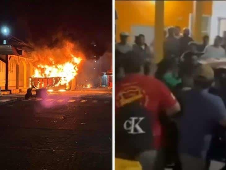 Arde Lerdo de Tejada: incendian Palacio y casi linchan a policías tras muerte de joven