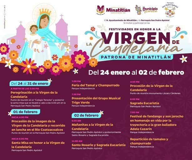 Así celebrará Minatitlán a la Virgen de La Candelaria; aquí las fechas y horarios