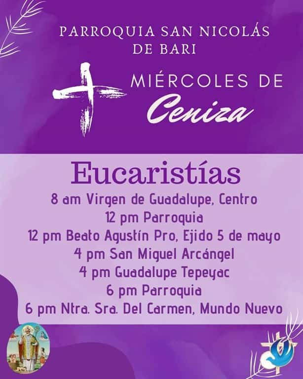 Miércoles de Ceniza en Nanchital: conoce aquí el programa de eucaristías