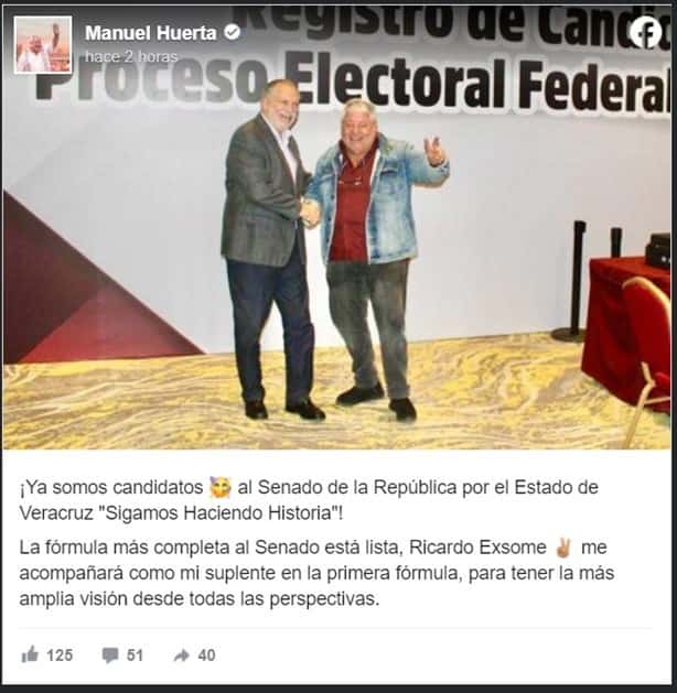 Manuel Huerta y Ricardo Exsome; primera fórmula de Morena al Senado por Veracruz