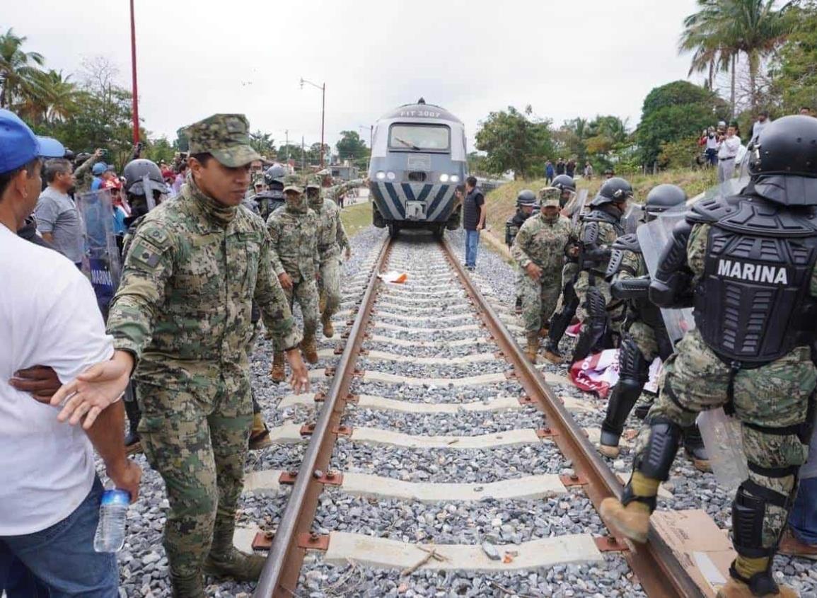 Tren Interoceánico: así fue la protesta de ferrocarrileros en el tramo Coatzacoalcos-Salina Cruz