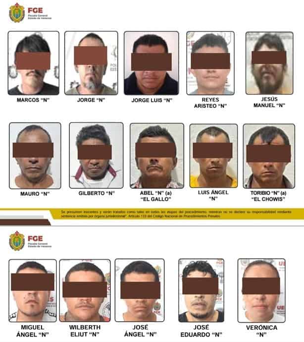 Fiscalía de Veracruz reporta detención de más de 50 miembros del crimen organizado