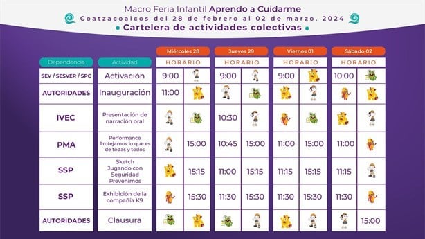 Esto es lo que los niños podrán aprender en la Macro Feria Infantil de Coatzacoalcos, aquí las fechas para participar