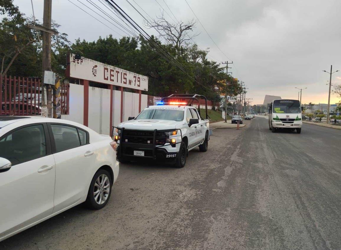 Ante amenaza de atentado, Guardia Nacional resguarda el CETIS 79 de Coatzacoalcos