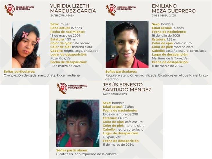 Desaparecen tres menores de edad en la zona norte de Veracruz 
