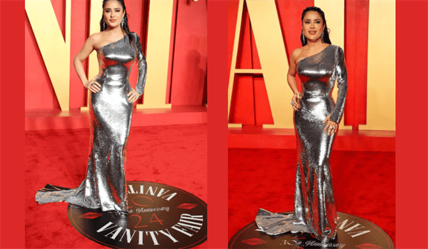 Salma Hayek y su envidiable vestido Gucci en el after party de los Oscars 2024