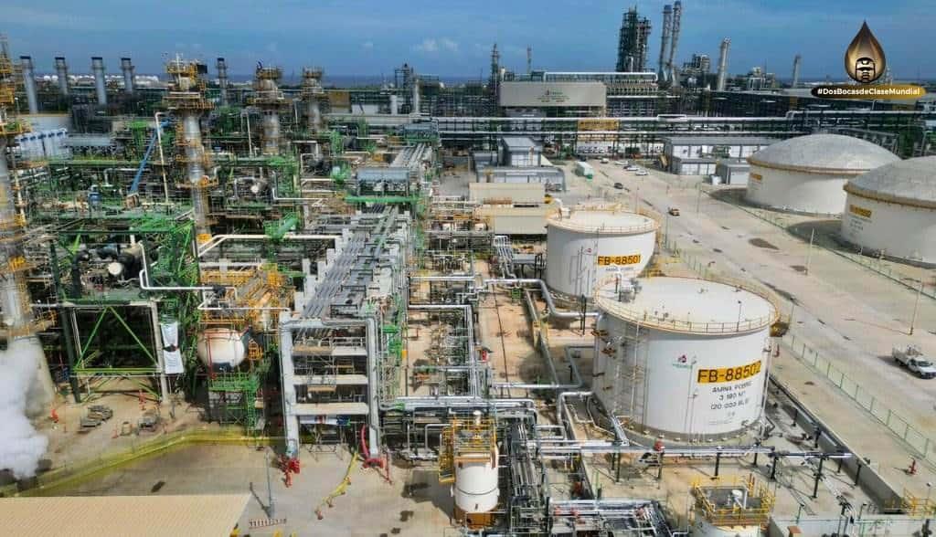 En esta fecha la Refinería Olmeca en Dos Bocas, alcanzará un nivel estable de producción