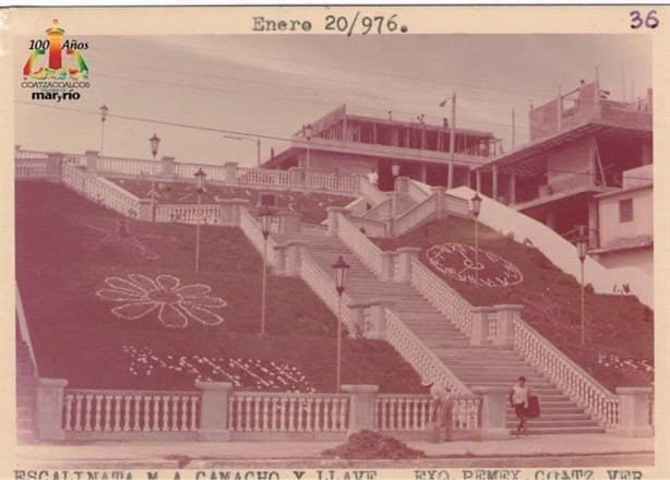 Así lucían las escalinatas del paseo ribereño de Coatzacoalcos hace 40 años