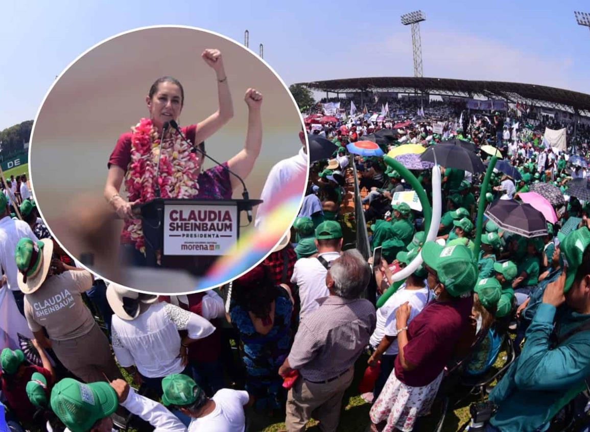 Gremio petrolero de Minatitlán da voto de confianza a Claudia Sheinbaum l VIDEO