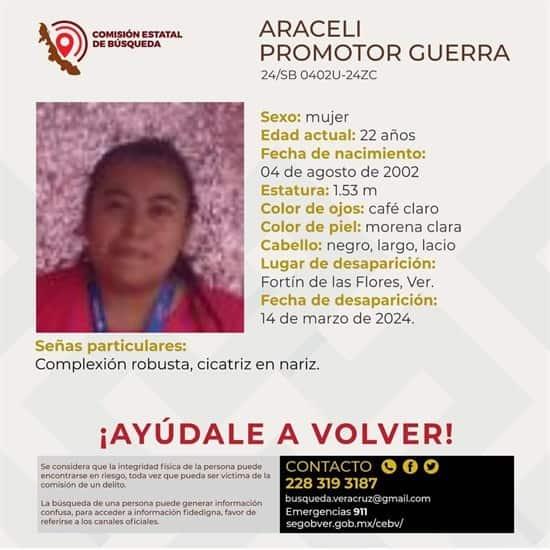 Desaparecen tres personas en la zona centro de Veracruz; entre ellos una menor