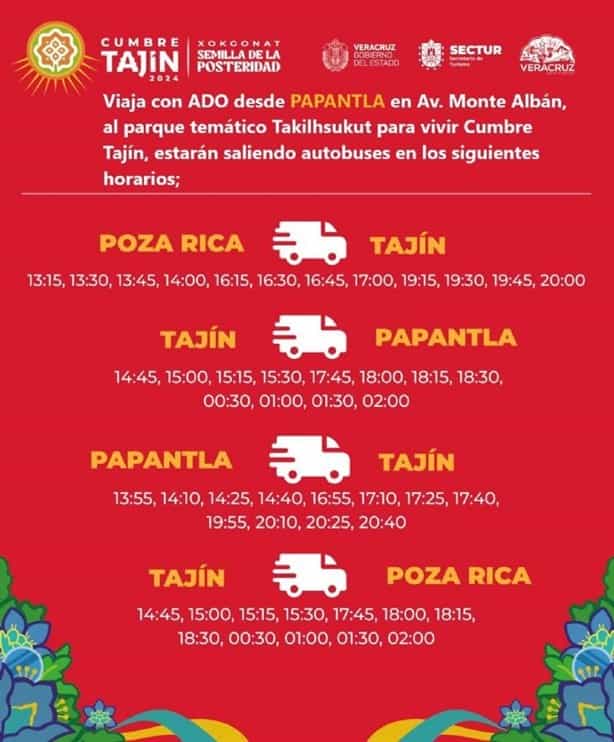 Cumbre Tajín 2024: estas son las rutas especiales de ADO para llegar
