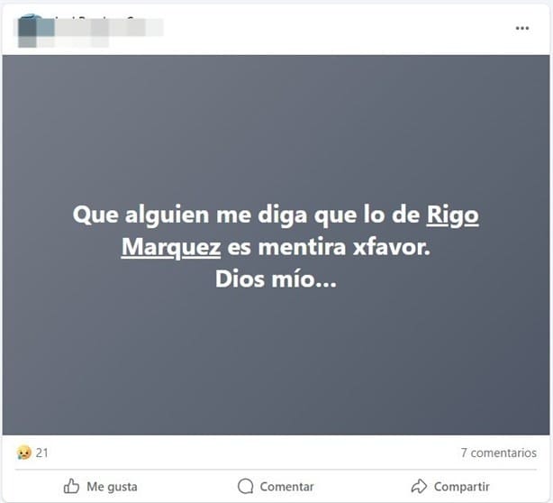 Conmociona a Coatzacoalcos asesinato de Rigo Márquez, así lo despiden en redes sociales