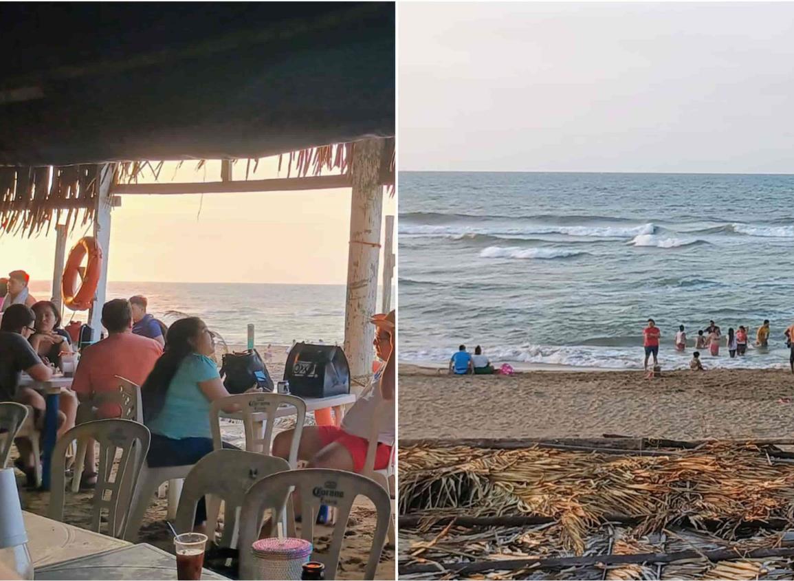Inicio de vacaciones reactiva el comercio en playas de Agua Dulce; abarrotan Las Palmitas