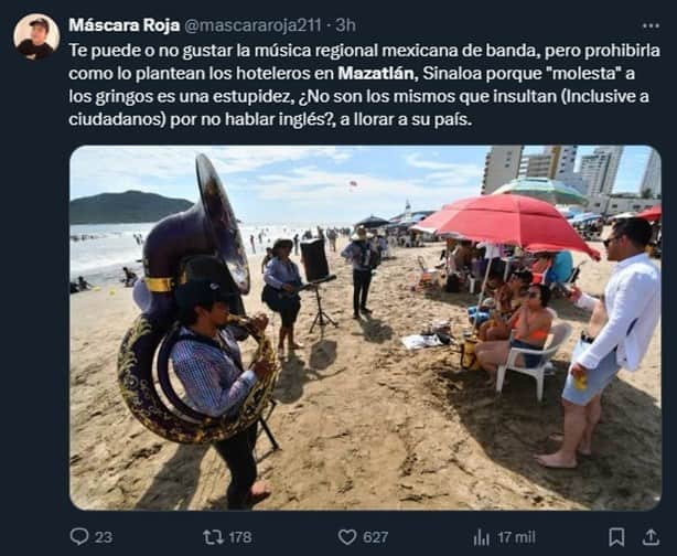 ¿Qué pasa en Mazatlán? Hoteleros piden prohibir música de banda y desatan polémica