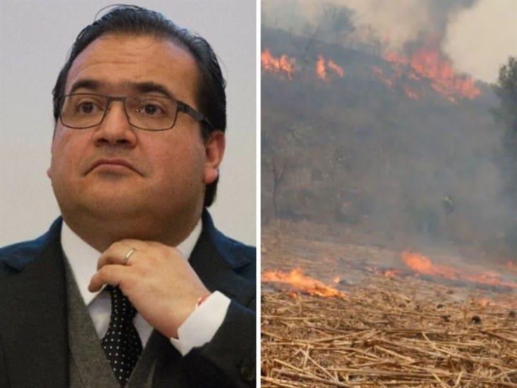 Javier Duarte recomienda activar protocolos de emergencia ante incendios como en su gobierno