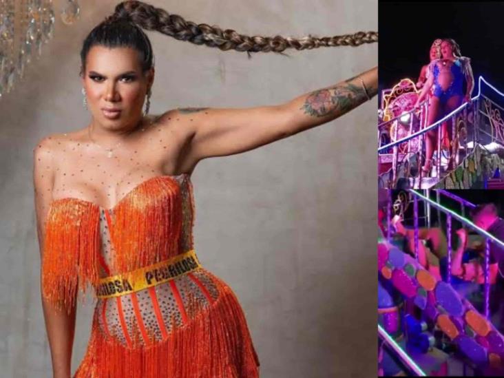 Kimberly "La Más Preciosa" cae en carro alegórico en el Carnaval de Martínez de la Torre  (+ VIDEO)