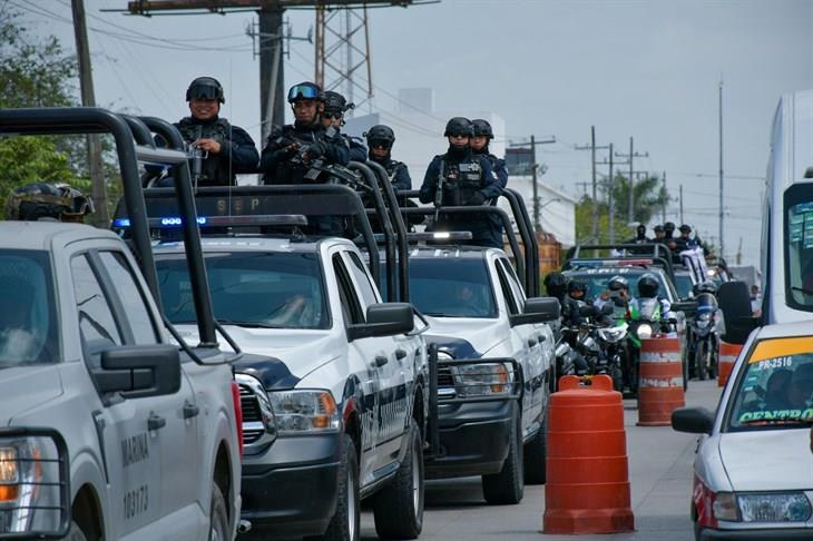 Por operativos de Semana Santa, elementos de seguridad despliegan en Poza Rica