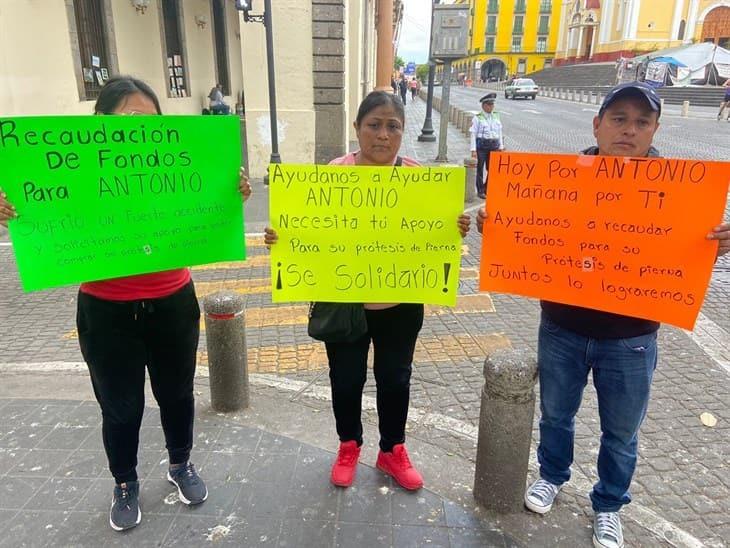 "Hoy por Antonio, mañana por ti"; buscan recaudar fondos para joven atropellado en Xalapa 