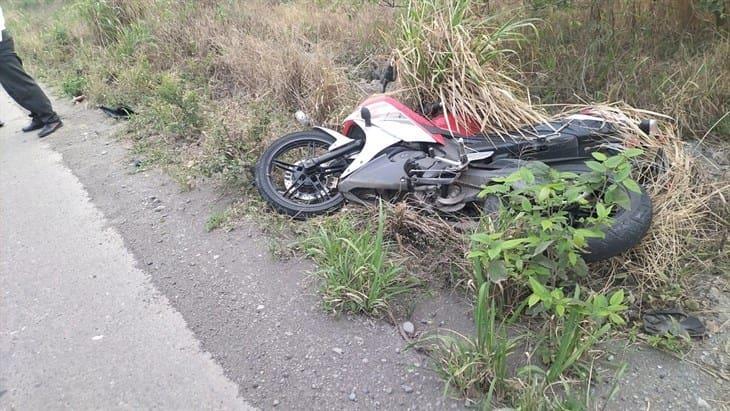 Motociclista se accidenta en la carretera Misantla-Martínez 