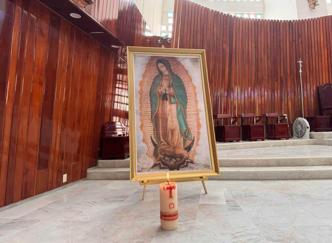 Llega a Coatzacoalcos replica del ayate de la Virgen de Guadalupe