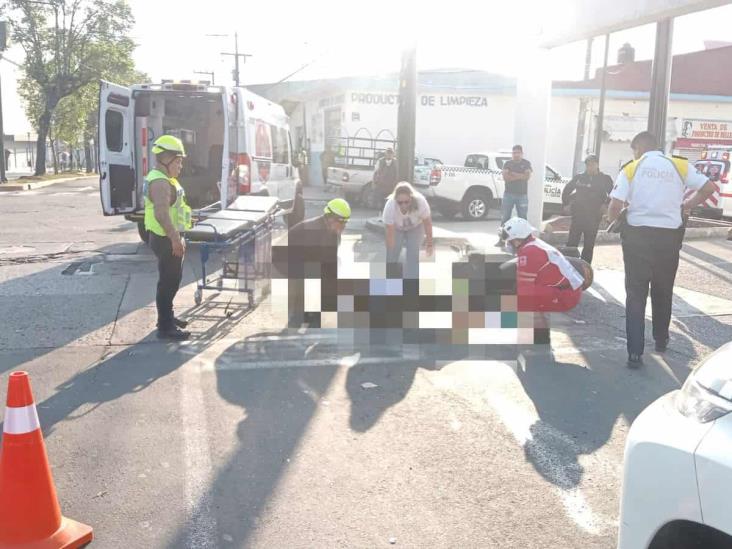 Choque entre motocicletas deja tres lesionados en Orizaba