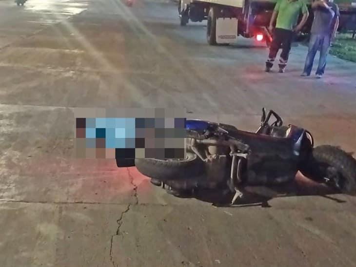 Se registra fuerte accidente de moto en Misantla
