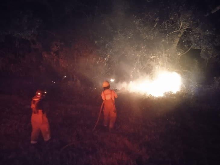 Se registra incendio de pastizal en la localidad de Emilio Carranza