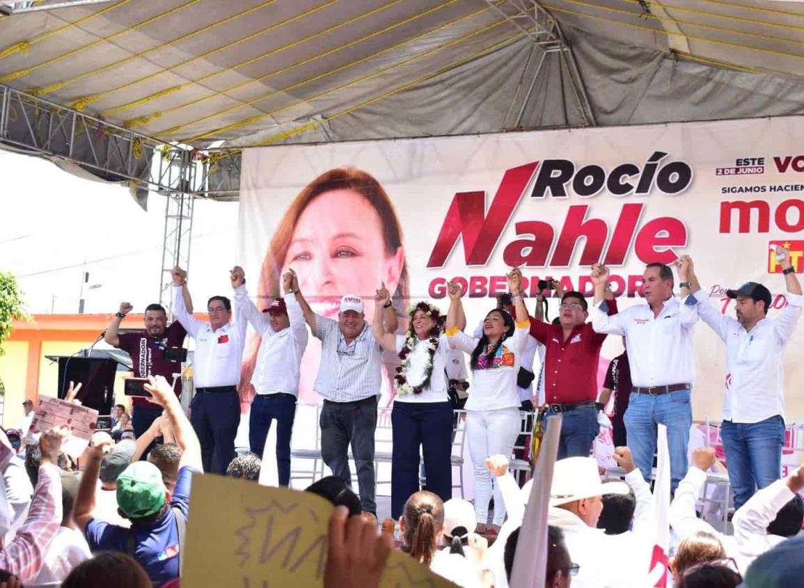 Rocío Nahle estuvo este domingo en Oluta; "Somos dos proyectos distintos al criticar a Pepe Yunes