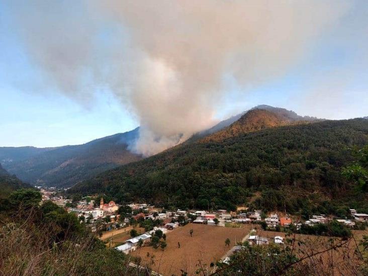 Incendio forestal avanza en las Altas Montañas de Veracruz