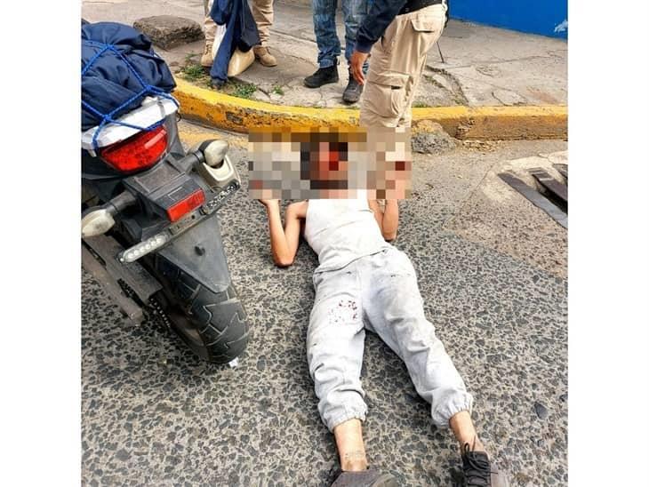 Sujeto es detenido en la avenida Américas de Xalapa; intentó robar comida