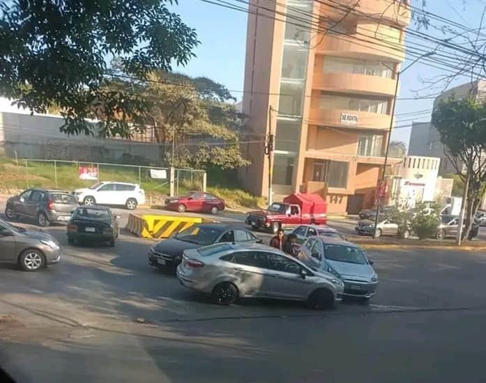 Se registra choque en el Boulevard Guizar y Valencia de Xalapa