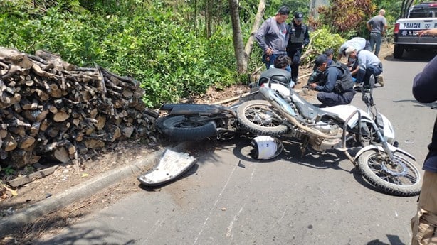 Accidente entre motos deja dos conductores hospitalizados en Tlapacoyan