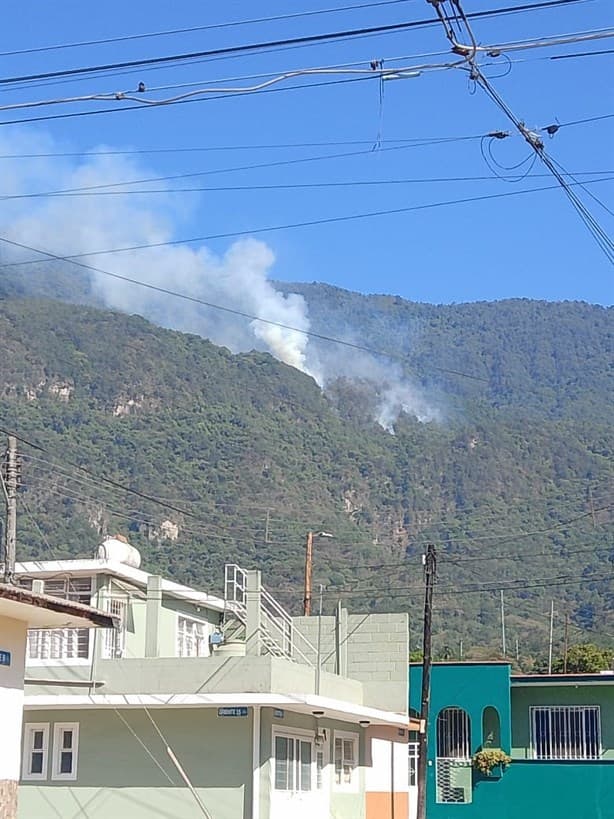 Incendio en el cerro de Tenango no ha podido ser controlado; bomberos continúan en la zona