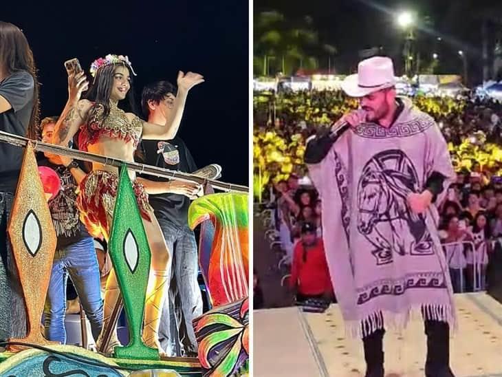 Carnaval de Tihuatlán 2024: Karely Ruiz y El Komander sorprenden en primer recorrido del evento