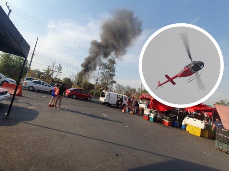 ¡Se desploma helicóptero cerca de Ciudad Universitaria! Autoridades de CDMX investigan