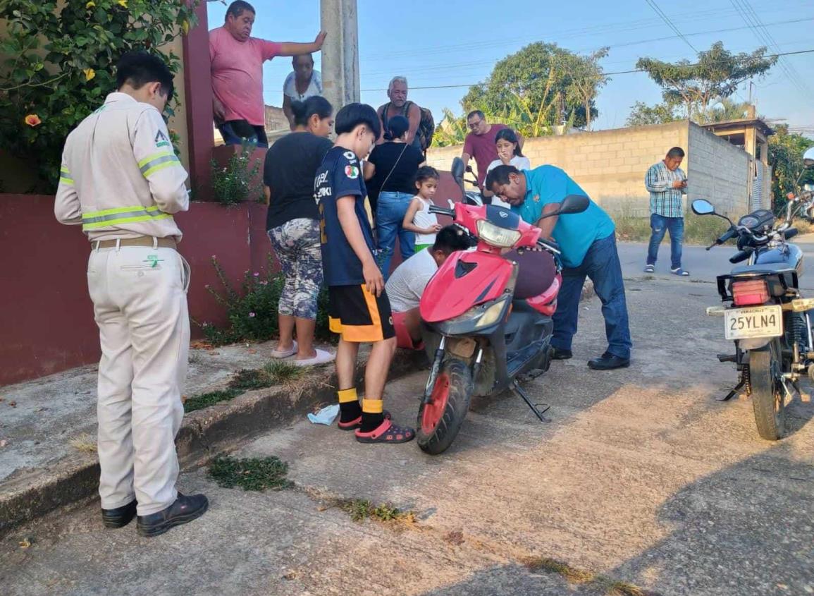Madre e hijo heridos tras choque en Acayucan l VIDEO