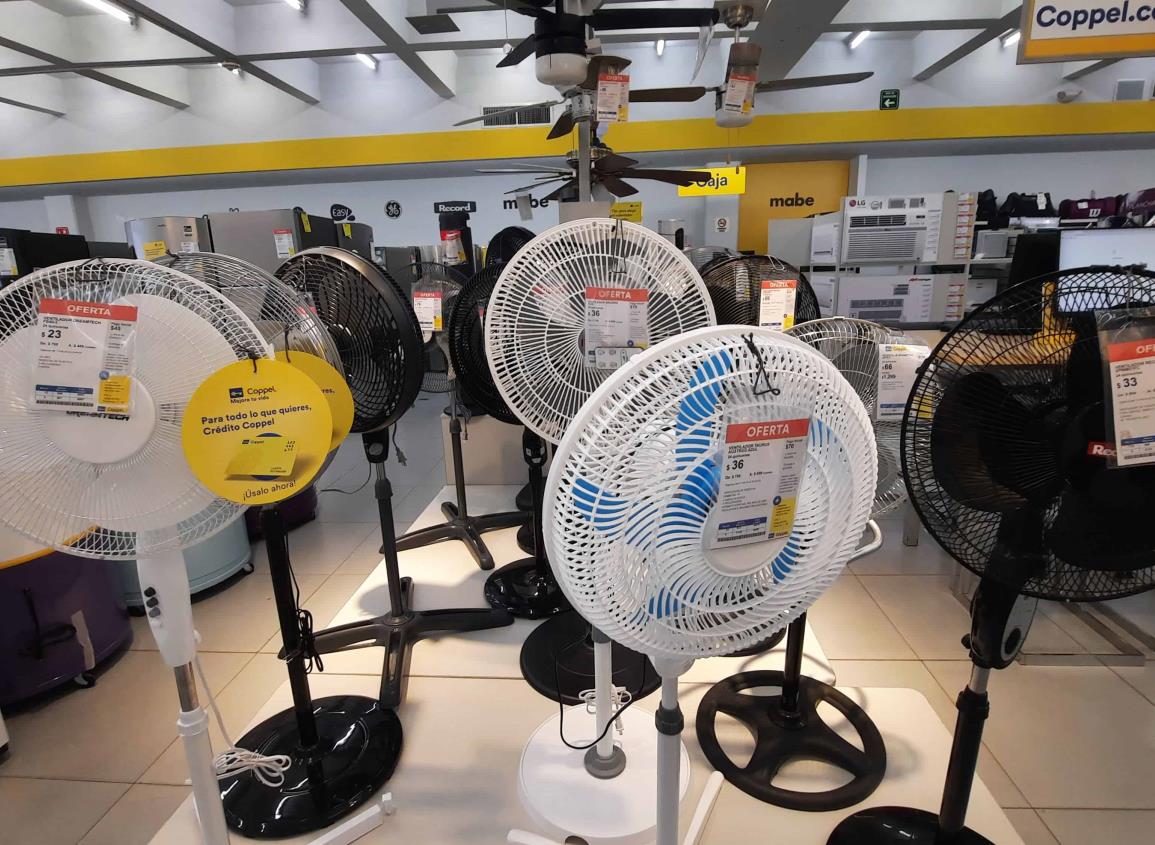 Incrementa demanda de ventiladores y aires acondicionados en el sur por ola de calor