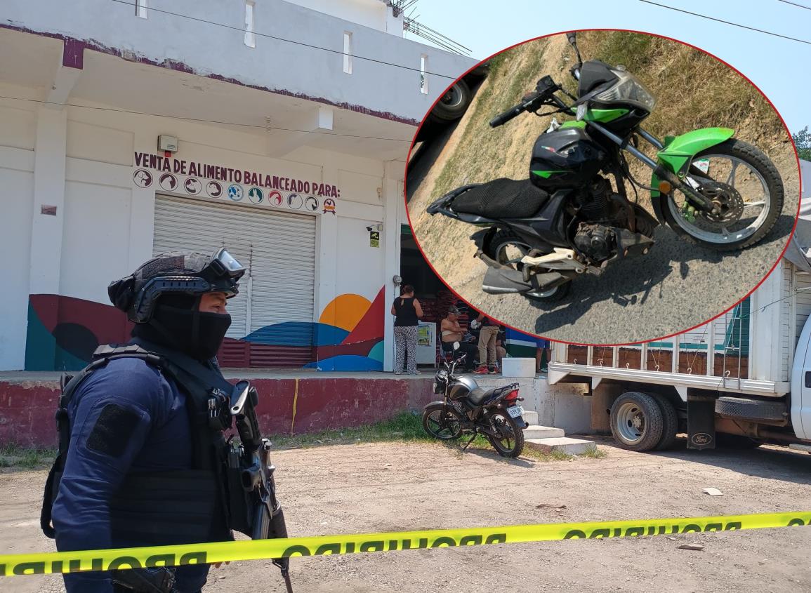 Hallan motocicleta que usaron asaltantes en límites de Oluta y Acayucan para consumar violento robo